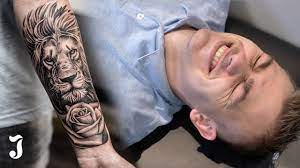 Lion tattoos are great tattoos to get if you want your tattoo to hold a specific meaning. Realistic Lion Rose Tattoo Black Grey Tattoo Impression Youtube