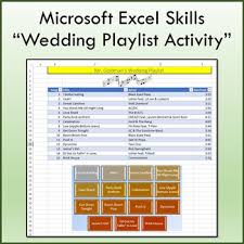 Not because excel skills = competence, but because if you have weak excel skills you're going to waste other people's time while they bring you up to speed. Wedding Playlist Activity For Teaching Microsoft Excel Skills Tpt
