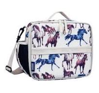 HUGS IDEA Horse Backpack For Girls Schoolbag Set With Lunch