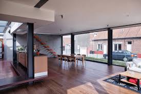 These particular stairs take the design even further and impress with their geometry and clean the spiral staircase is made of glass and the handrail is made of stainless steel. Modern Steel Staircase Design