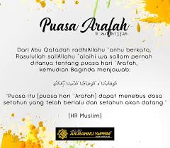 Terlalu banyak keistimewaan dan kelebihan hari arafah di antara ialah Ar Rahnu Yapeim Kelebihan Puasa Hari Arafah 1 Facebook