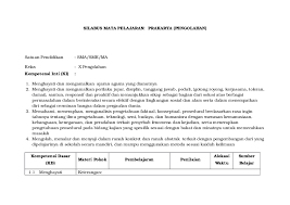 Menghayati dan mengamalkan ajaran agama yang dianutnya 2. Doc Silabus Prakarya Dan Kewirausahaan Sma Pengolahan Ahmad Pebrinta Sembiring Academia Edu