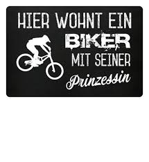 Biker Prinzessin Fussmatte Biker Mountainbiker Mountenbike