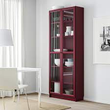 Free shipping on orders over $35. Billy Dark Red Bookcase With Glass Doors 80x30x202 Cm Ikea