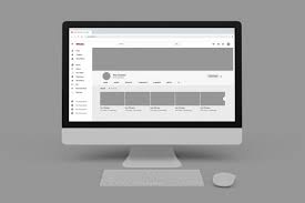 Youtube Profile Template On Computer Mock Ups In 2020 Computer Mocking Mockup