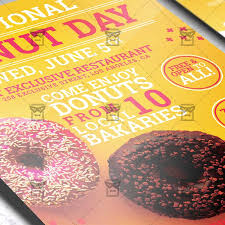 (whdh) — friday marks national donut day and dunkin' is helping people celebrate by giving away the breakfast treat. National Donut Day Food A5 Template Exclsiveflyer Free And Premium Psd Templates