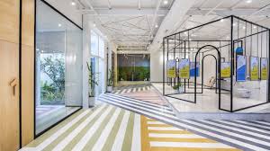 We at aesthetic interiors assist you distill your tastes and ideas into a design that suits the needs of your space. This Bangalore Sales Office Is A Candy Striped Haven Of Colours Architectural Digest India