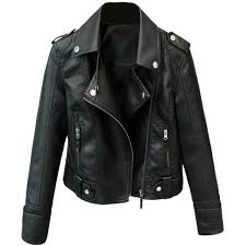 Amazon Com Ibaste Women Faux Leather Jackets Black Zip Up Long Sleeve 32 Liked On Faux Leather Jacket Women Leather Jackets Women Short Leather Jacket