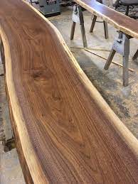 Fabulous and hard to find 3 pieces bat set. American Black Walnut Bartop Live Edge Slab Finished Wunderwoods Wunderwoods