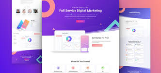 Get A Free Professional Digital Marketing Layout Pack For Divi Digital Marketing Digital Marketing Websites Web Design Freebies