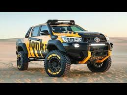 The New 2017 Toyota Tonka Concept Is Powered By 2 8 Liter Turbo Diesel Four Cylinder Engine 2017 Toyota Hilux Tonka Concept In 2020 Custom Trucks Toyota Hilux Trucks