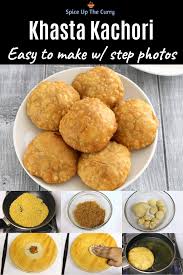 Khasta Kachori Small Crispy Flakey Puri Stuffed With Spicy Moong Dal Mixture This Moong Dal Kachoris Are So Deli Indian Snack Recipes Chaat Recipe Recipes