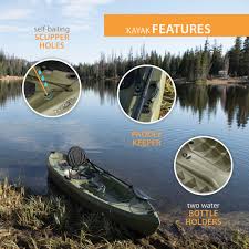Designed for extreme safety and stability, the tamarack angler has a stable, flat bottom with deep tracking channels and stability chine rails. Lifetime Tamarack Angler 10 Ft Fishing Kayak Paddle Included 90818 Walmart Com Walmart Com