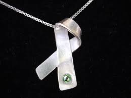 Lime Green Awareness Ribbon Necklace Lymphoma Awareness Etsy