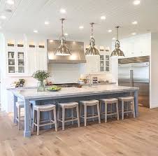 A Kitchen Island Made For A Big Family Or Lots Of Friends Kitchengoals Islandgoals Kitcheninspo Farmhouse Style Kitchen Kitchen Design Home Kitchens