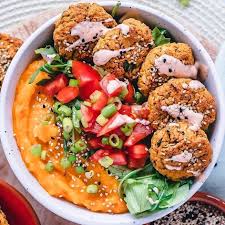 Plantd Plants Planet On Instagram This Sweet Potato Falafel Bowl By Oatmeal Stor Delicious Salads Delicious Healthy Recipes Cooking Sweet Potatoes
