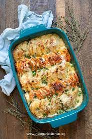 Orange And White Easy Potato Gratin Recipe White Sweet Potato Recipe Potato Gratin Easy Potato Gratin