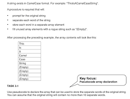 If you have pascal casing or string ends with uppercase charecters, you must. Pseudocode Camelcase Excerise For As Level Homework Stack Overflow