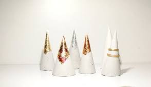 Beton Cones Cones Bague Anneau De Porte Or Par Ingaconcrete Copper And Grey Concrete Ring Diy Rings