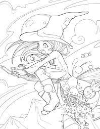 Halloween Fiasco Lineart Witch Coloring Pages Fairy Coloring Pages Cute Coloring Pages
