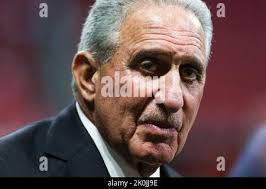 Atlanta Falcons owner Arthur Blank speaks at press conference to honor  Warrick Dunn who is named the 2004 NFL Walter Peyton Man of the Year during  the week of Superbowl XXXIX on