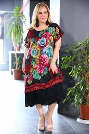 Buyuk Beden Desenli Elbise Sezon Sonu Indirimi Ve Kapida Odeme Secenegi Ile Patirti Com Da Elbise Moda Stilleri The Dress