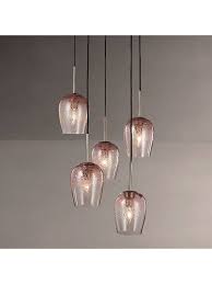 John Lewis Partners Olmedo 5 Pendant Bubble Glass Cluster Ceiling Light Pink Ceiling Lights Cluster Pendant Lighting Glass Ceiling Lights