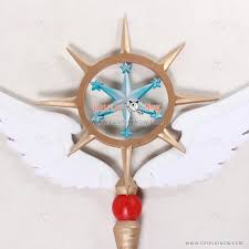 59 Card Captor Sakura Clear Card Kinomoto Sakura Wand Cosplay Prop Card Captor Sakura Clear Card Wand Cosplay Prop Cosplay Weapon Sakura logró capturar todas las cartas de clow que podrían haber provocado un cataclismo en el mundo y las convirtió en sus cartas de sakura. cosplay now