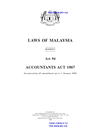 Appointment of director general, deputy director general and other officers 4. Act 94 Accountants Act 1967 Fine Penalty Accounting