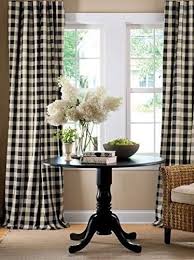 Black And White Checkered Sheer Curtains Poplin Gingham Checkered Window Curtain 56 Inch Wide Black And White In 2020 Home Country Curtains Decor
