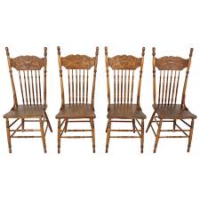 Products are made from actual wine barrels; Antique Dining Chairs Set Of 4 Press Back Kitchen Chairs Canada 1900 B2016 At 1stdibs