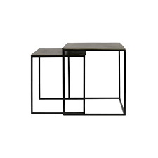 Steel the rams head side table is hand forged from bronze with 3 antiqued mirror shelves and. Light Living 6727201 Side Table Set Of 2 40x40x45 And 45x45x50cm Banos Antique Bronze Ideas4lighting Sku38603i4l