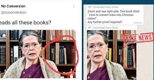 Now, a picture of congress interim president sonia gandhi with a book titled how to convert india into christian nation, has gone viral on internet. Wb2zaavqajfonm