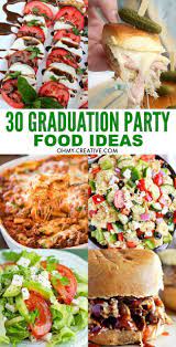 Looking for awesome graduation party food ideas for a crowd? 30 Must Make Graduation Party Food Ideas Oh My Creative Easy Graduation Party Food Graduation Party Foods Graduation Food