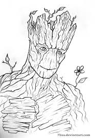 Feel the magic with these mashup disney coloring pages [printables. I Am Groot By 7lisa On Deviantart Marvel Drawings Drawing Superheroes Avengers Coloring
