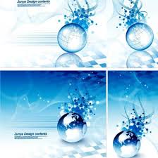 Business card bright design with yellow background vector. Blue Crystal Globe Business Card Background Vectors Graphic Free Download