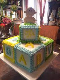 Baby Block Cake Baby Shower Cakes Baby Shower Cakes For Boys Baby Shower Sheet Cakes