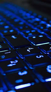 Blue Neon Illuminated Computer Keyboard Iphone Pictures Neon Oboi Oboi Na Rabochij Stol