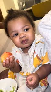 Baby Sevyn fav thing to eat is fruit, hands down 😋 @baby_sevyn_