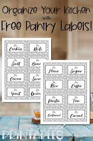 free printable pantry labels