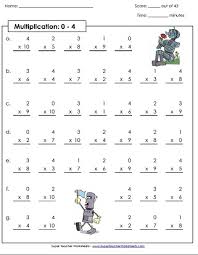 Multiplication By 4s Printables