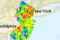 New Jersey Traffic Map New Jersey Annual Average Daily Traffic - Overview