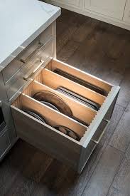 Kitchen Drawer With Baking Pan Dividers Transitional Kitchen Grey Kitchen Island Kitchen Island Tops Diy Kitchen Storage