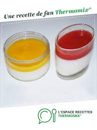 Panna Cotta Allegees Et Leur Coulis Mangue Et Fraise Recette Coulis De Mangue Recette Recette Legere Thermomix