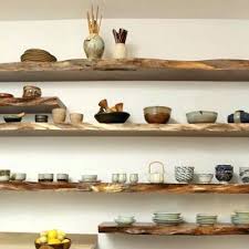 Raw Wood Shelves Floating Are The Solution To Saving Space 7 Edge Wooden Wood Shelves Floating Shelves Kitchen Shelf Decor