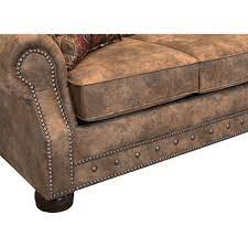 Sofa sectional made up of: Made In Usa Rancho Rustic Brown Buckskin Fabric Sofa Bed 37 X 86 X 40 On Sale Overstock 27415218