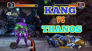 For a while now, fans have inevitably speculated on who would take the mad titan's place as the greatest threat to the heroes of the marvel cinematic universe. Kang Vs Thanos Marvel Contest Of Champions Youtube