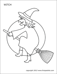 A simple halloween coloring page for kids & adults. Witch Free Printable Templates Coloring Pages Firstpalette Com
