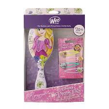 Repeat until the entire length of your hair is combed. Wet Brush Disney Tangled Hair Styling Set