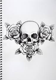 Unique combination of rose and skull tattoo and its meaning. Skull And Roses Tattoo Nick Davis Artist Tattoo Templates Skull Rose Tattoos Black Tattoos